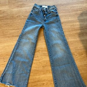 MOTHER SUPERIOR DENIM wide leg tomcat roller with exposed buttons WIDE LEG